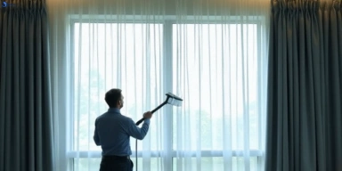 Commercial curtain steam cleaning service rosanna-vic hotels offices