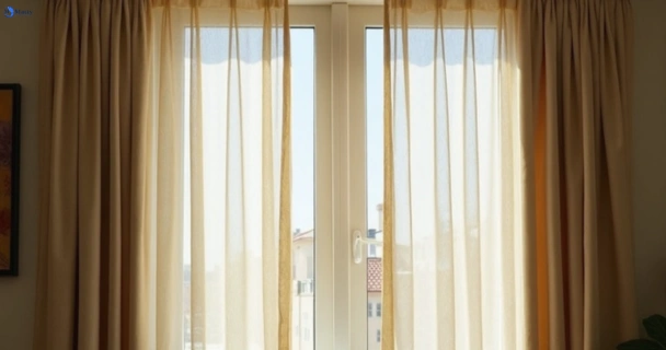 Dusty and dull curtains in rosanna-vic before steam cleaning